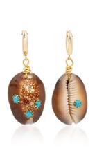 Brinker & Eliza Long Weekend Shell And Turquoise Earrings