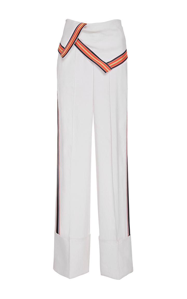 Diane Von Furstenberg Wide Leg Foldover Pants