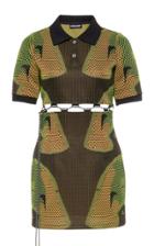 Youser Collared Intarsia Mini Dress