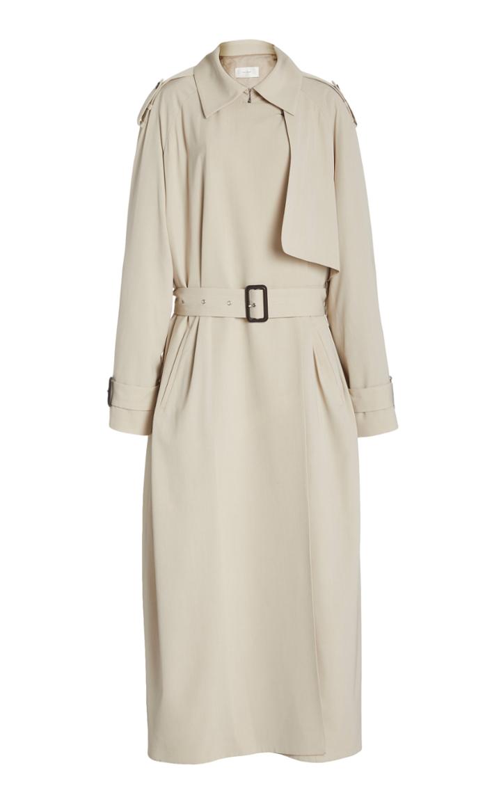 Moda Operandi The Row Yeli Oversized Wool-blend Fluid Trench Coat