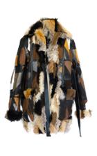 Moda Operandi Peter Do Repurposed Patchwork Shearling Coat