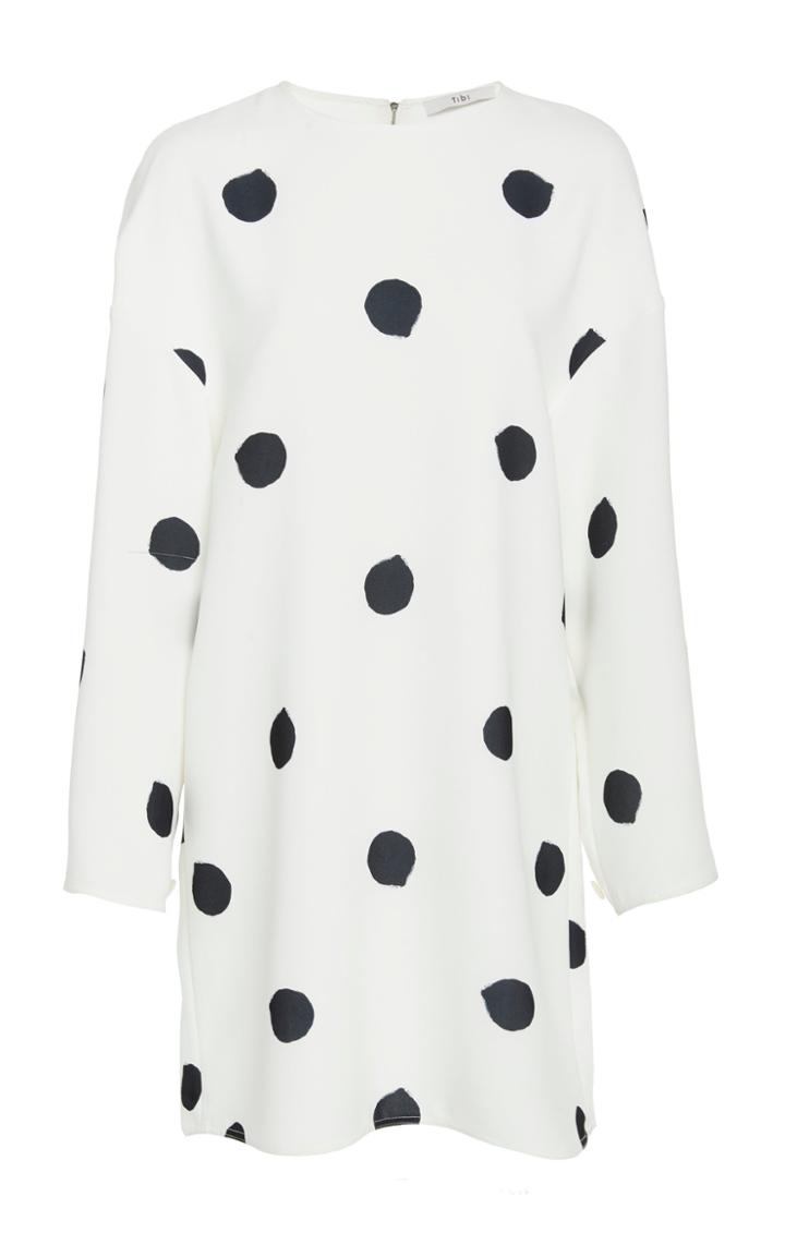 Tibi All Over Polka Dot Sculpted Shift Dress