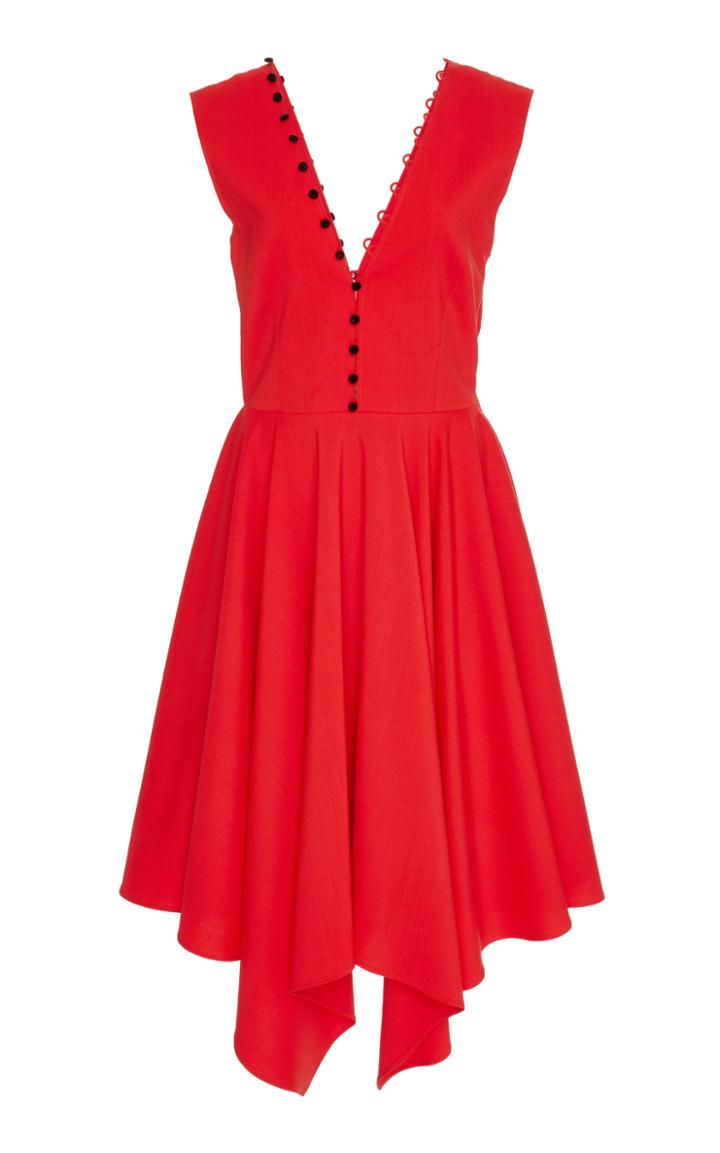 Adeam Buttoned Handkerchief Dress