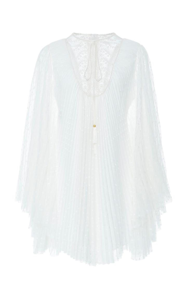 Philosophy Di Lorenzo Serafini Bell-sleeve Pleated Mini Dress