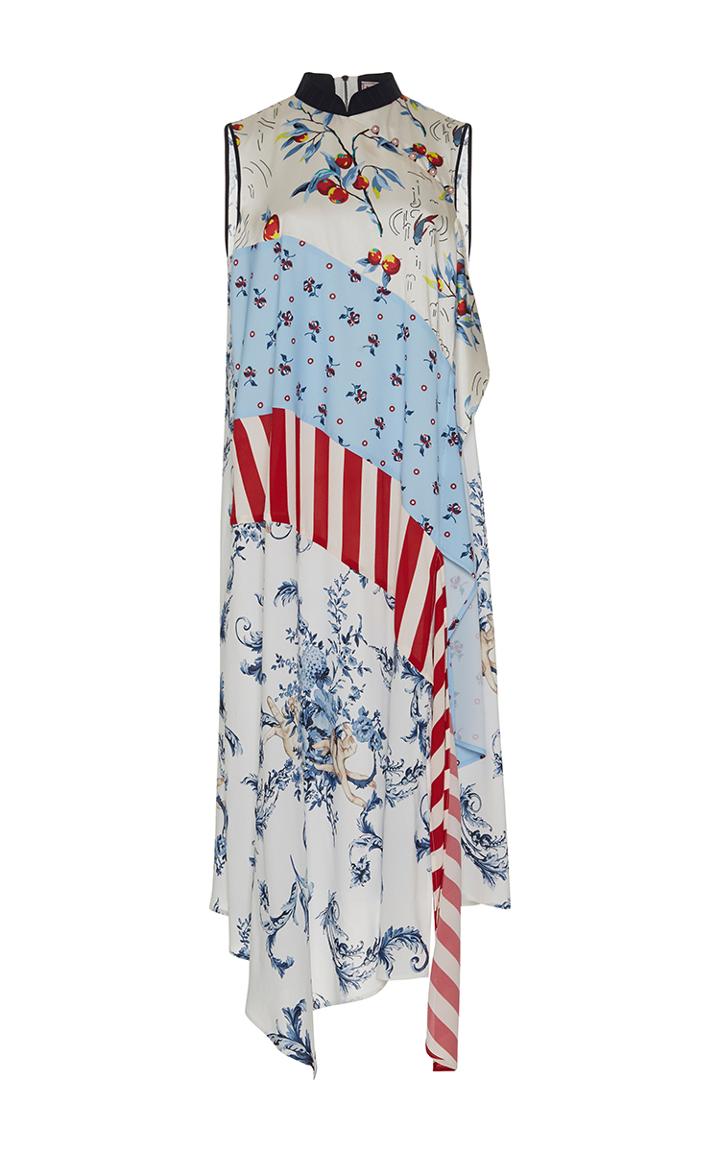 Antonio Marras Sleeveless Cheongsam Styled Asymmetrical Dress