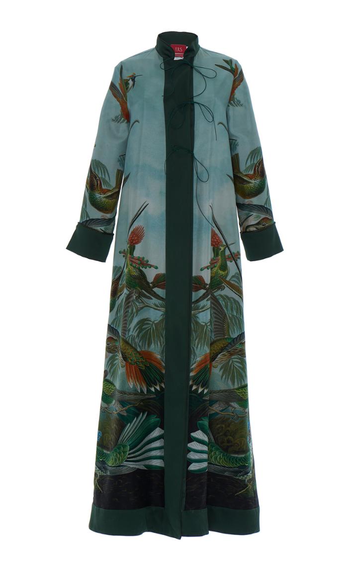 For Restless Sleepers Artistic Bird Print Euribia Robe Dress