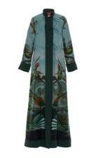 For Restless Sleepers Artistic Bird Print Euribia Robe Dress