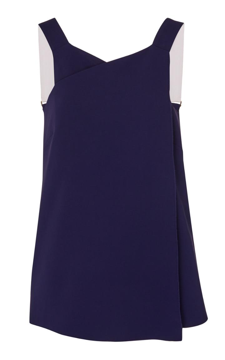 Rosetta Getty Crossed Front Crepe Top