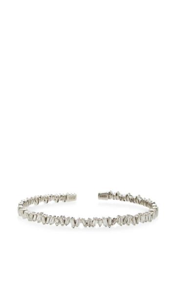 Suzanne Kalan White Gold Zig Zag Cuff
