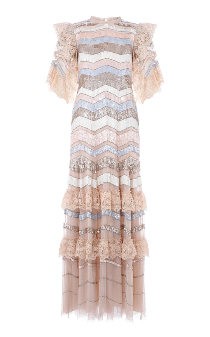 Needle & Thread Alaska Sequin Chevorn Dress