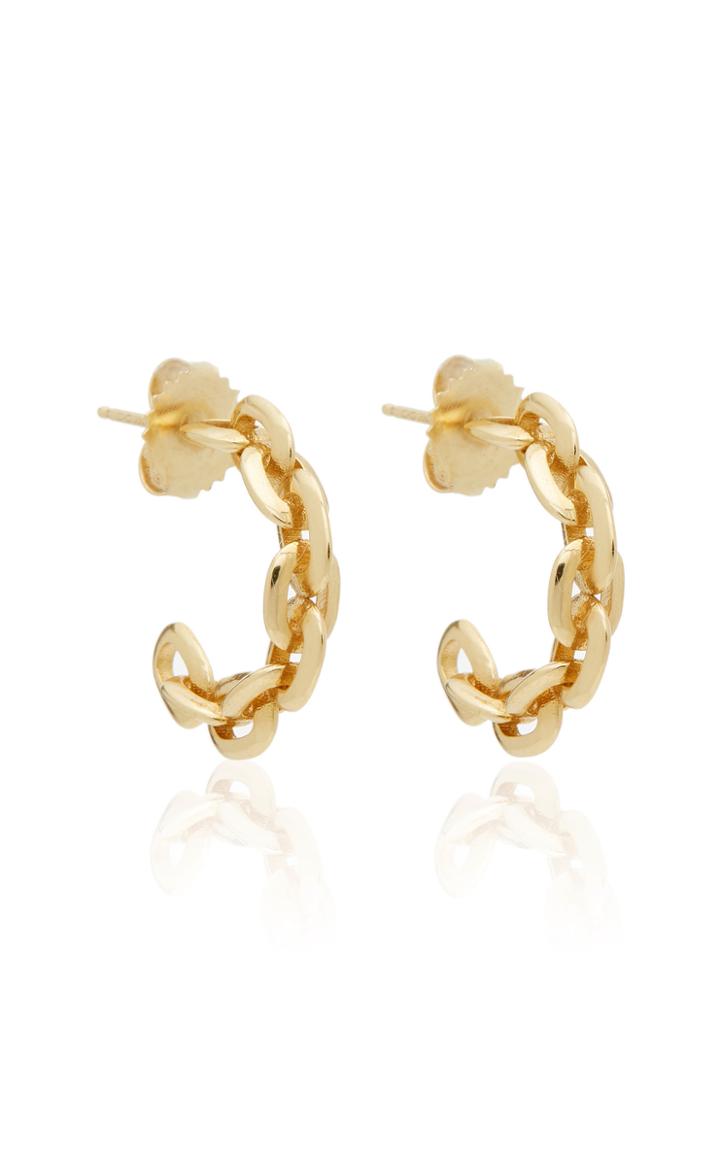 Moda Operandi Lizzie Mandler Small Knife Edge Chain Hoops