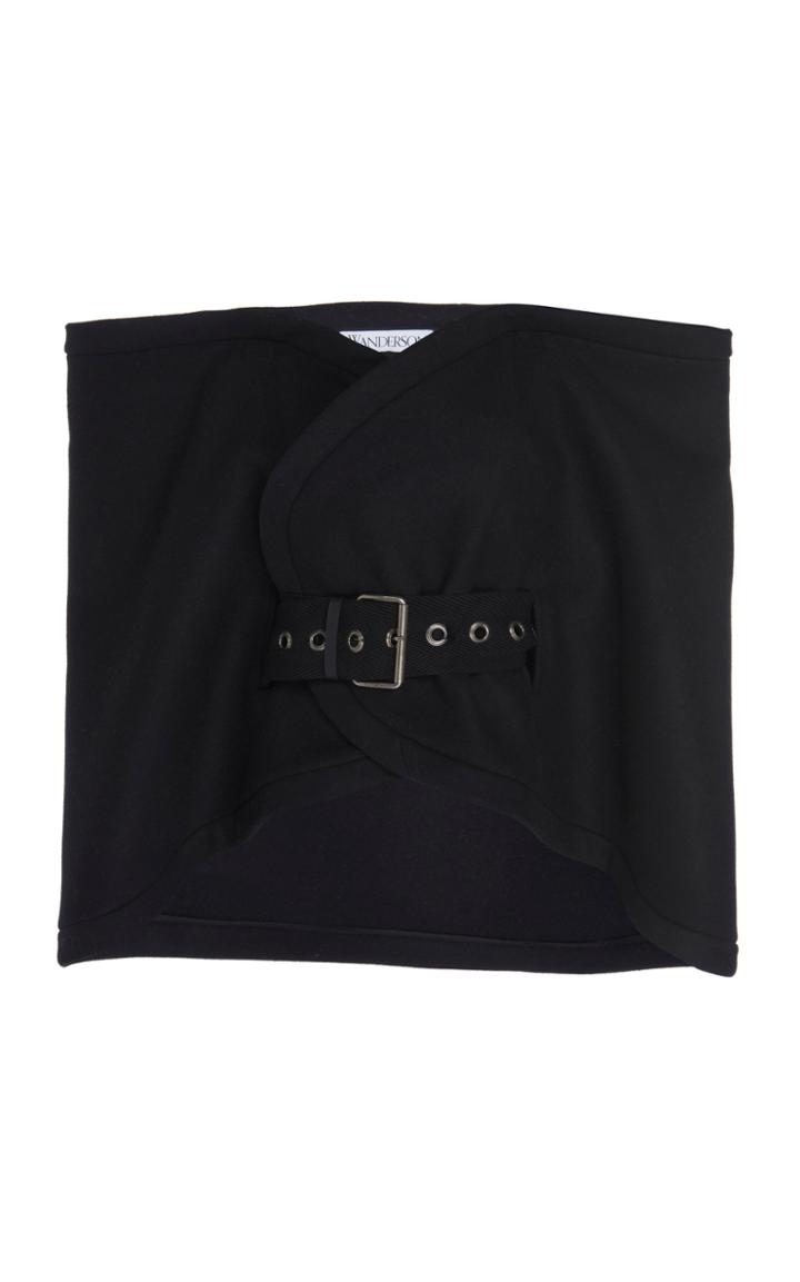 Jw Anderson Wool Wrap Belted Cape