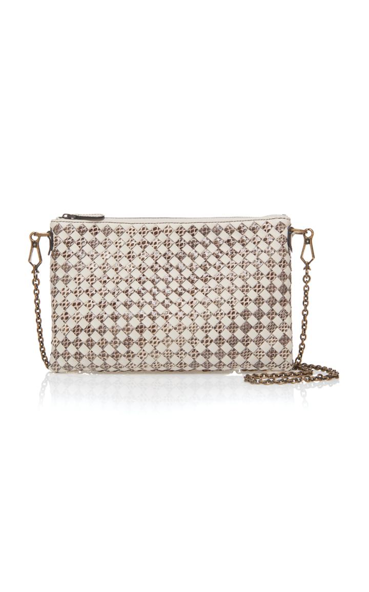 Bottega Veneta Intrecciato Checker Leather Pouch