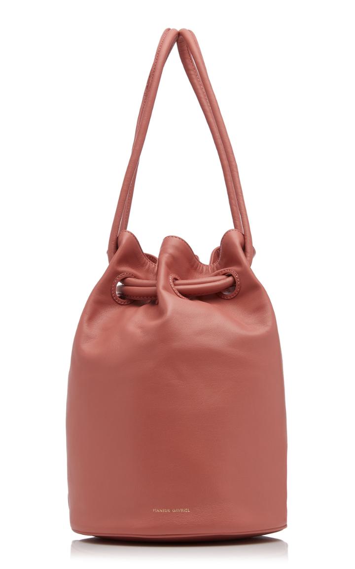 Mansur Gavriel Leather Drawstring Pouch