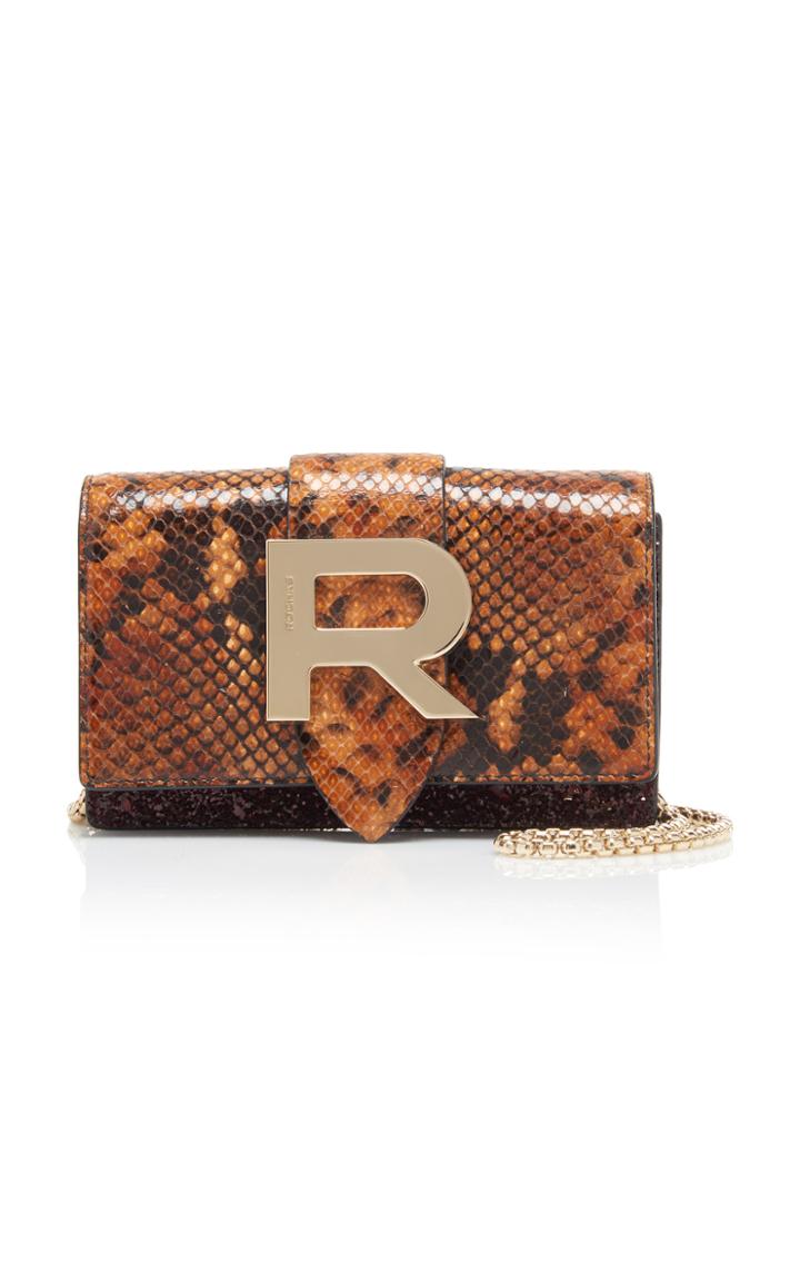 Rochas Printed Woven Fabric Shoulder Bag