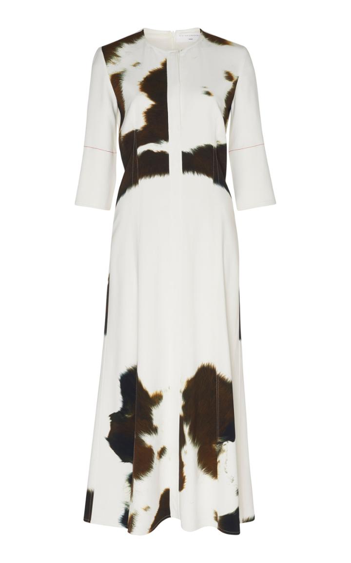 Victoria Beckham 3/4 Sleeve Midi Dress