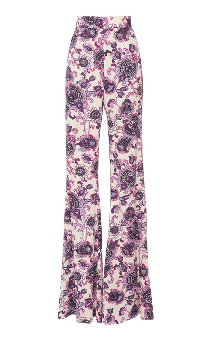 Peter Pilotto Floral Silk-blend Flare Trousers