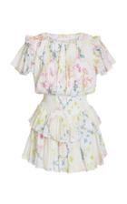 Moda Operandi Loveshackfancy Audette Cotton-gauze Mini Dress