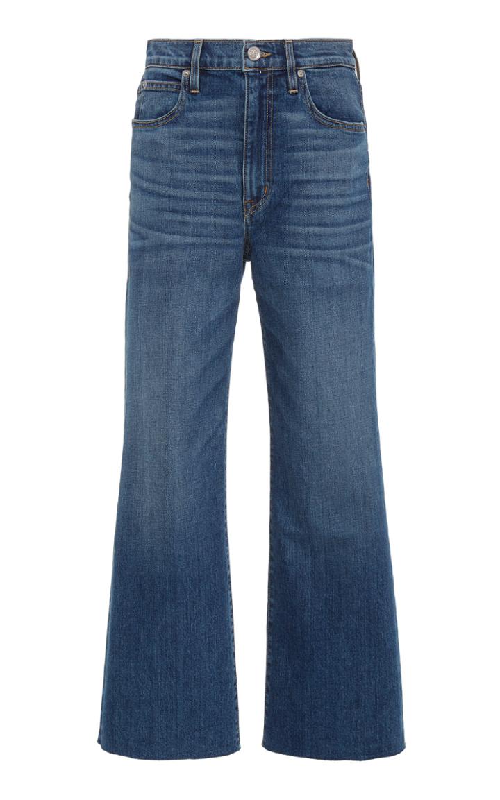 Slvrlake Denim Grace Cropped Stretch Wide-leg Jeans