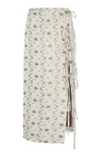 Brock Collection Oleandro Floral Tie Detail Skirt