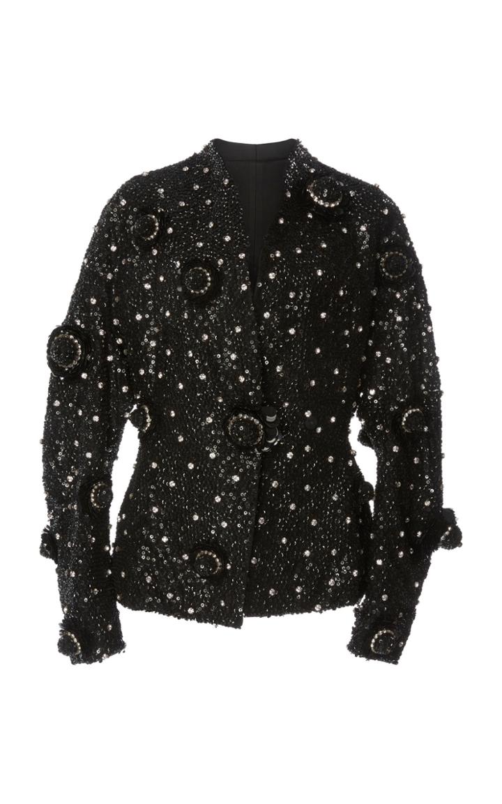 Christopher Kane 3d Flower Sequin Jacket