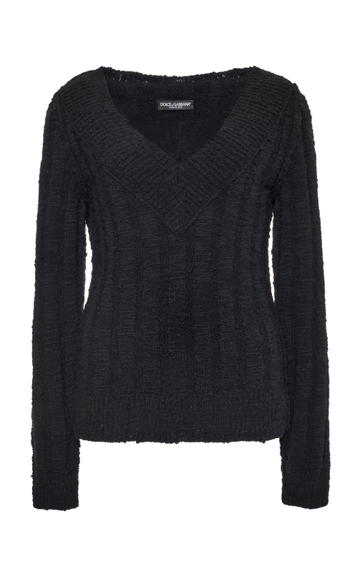 Moda Operandi Dolce & Gabbana Off-the-shoulder Knit Sweater