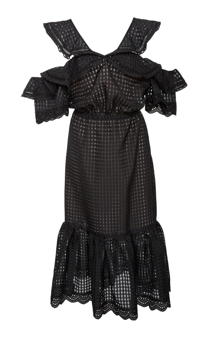 Marissa Webb Kendra Check Midi Dress