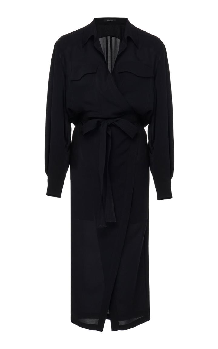 Derek Lam Asymmetrical Silk Placket Shirt Dress With Belt Size: 40