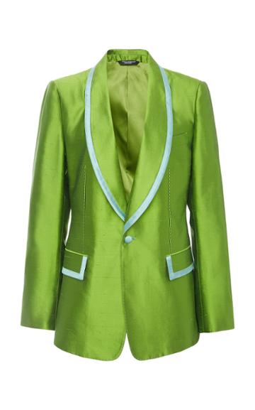 Moda Operandi Dolce & Gabbana Silk Boyfriend Blazer Size: 38