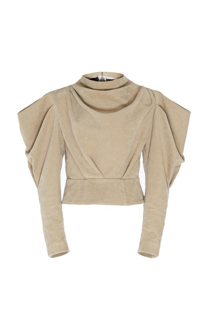 Isabel Marant Dixon Puff Sleeve Velour Top