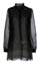 Anna Sui Fountains Of Fancy Clip Dot Jacquard Embellished Dress