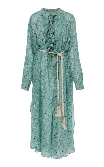 Yvonne S Linen Frill Dress
