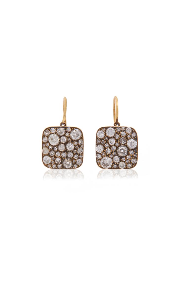 Single Stone Cobblestone Dangle Earrings