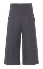 Moda Operandi Max Mara Calle Button-detailed Wool Knee-length Shorts