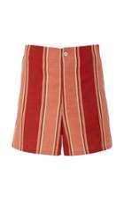 Bode Rajasthan Striped High-waisted Shorts