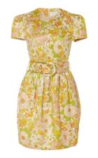 Zimmermann Belted Floral-print Cotton And Silk-blend Dress