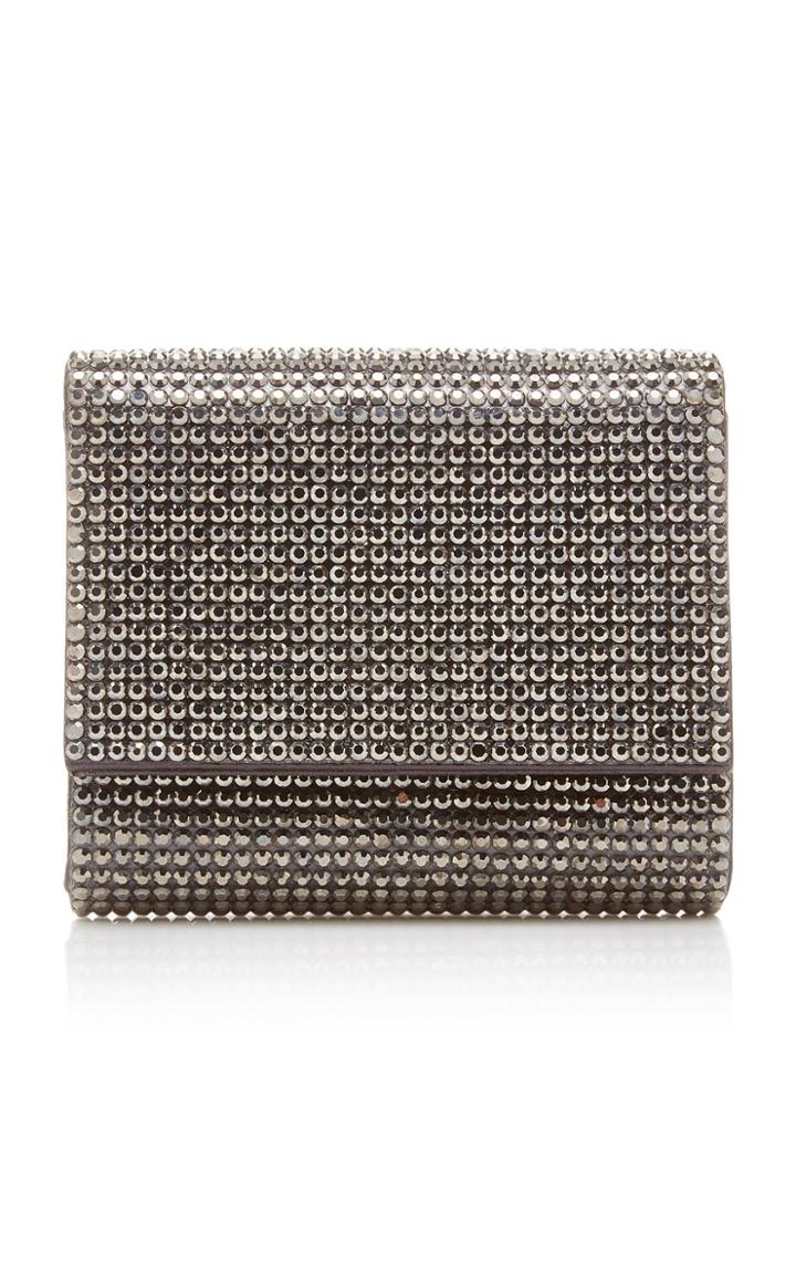 Judith Leiber Couture Micro Fizzy Crystal-embellished Silk-satin Shoulder Bag