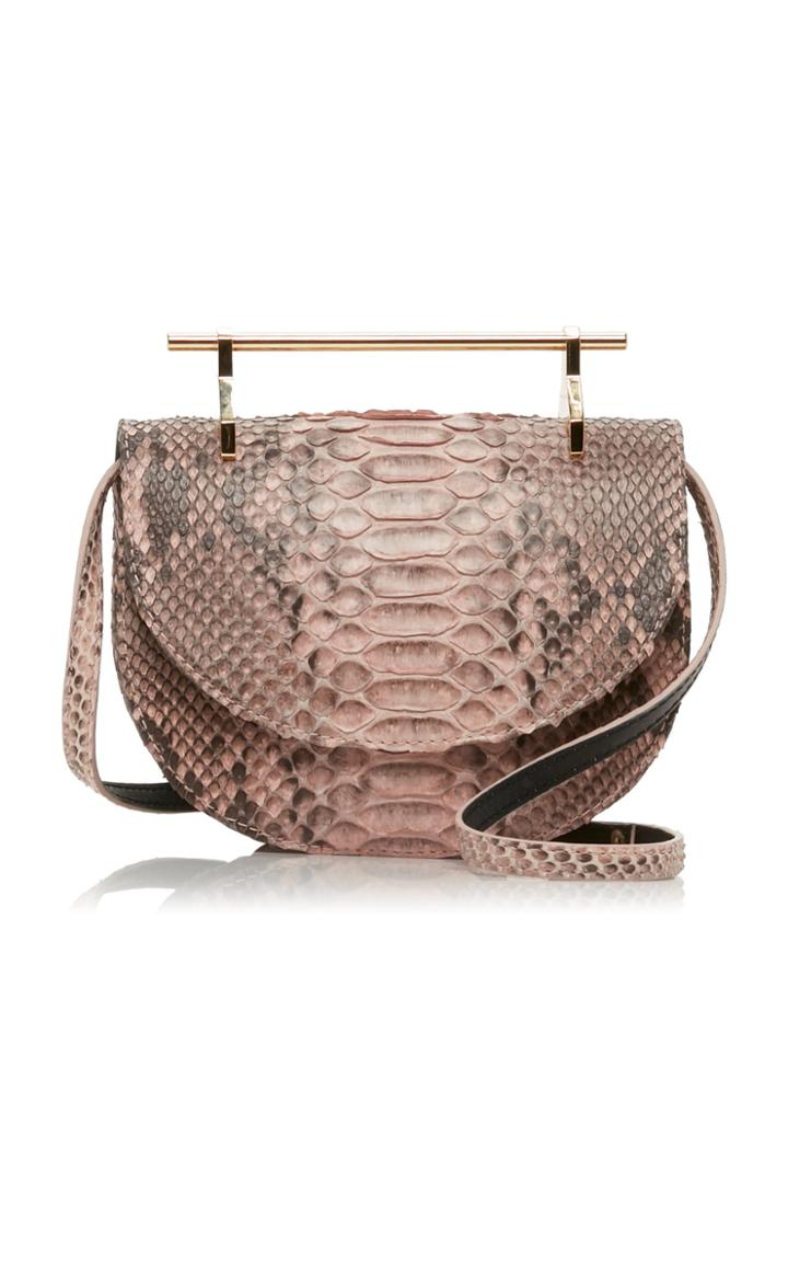 M2malletier Halfmoon Python Mini Bag