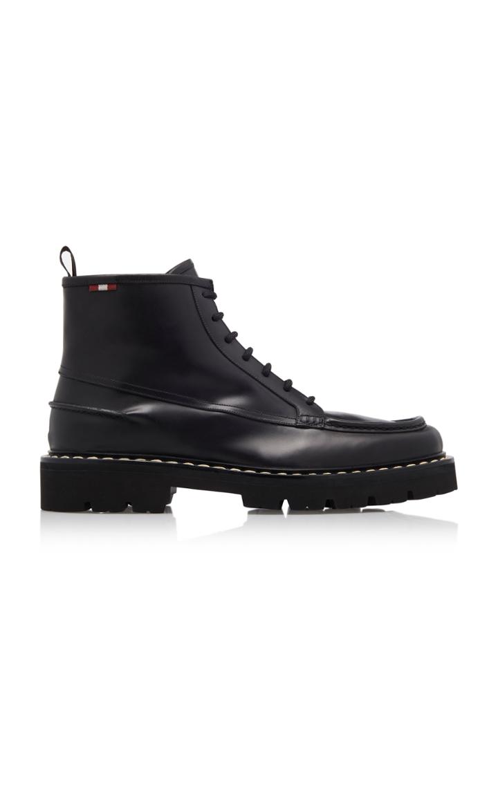 Bally Lysius Leather Lace-up Ankle Boots