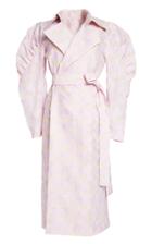 Lake Studio Pouf Sleeve Fil Coupe Wrap Coat