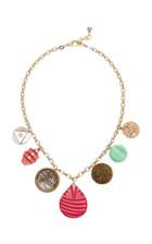 Lulu Frost M'o Exclusive Vintage Victorian Mother Of Pearl Button Charm Necklace