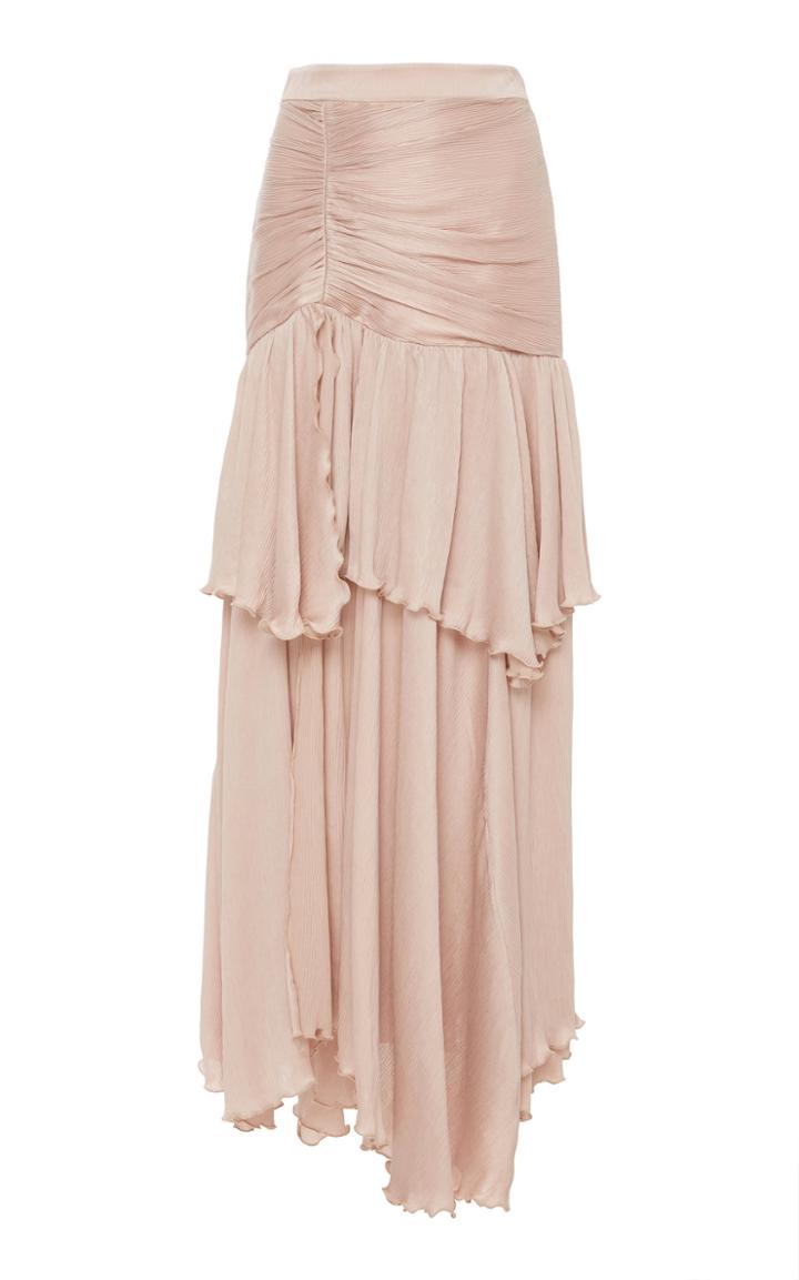 Zeynep Aray Tier Silk Skirt