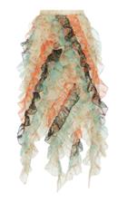 Christopher Kane Tiered Ruffle Archive Floral Skirt