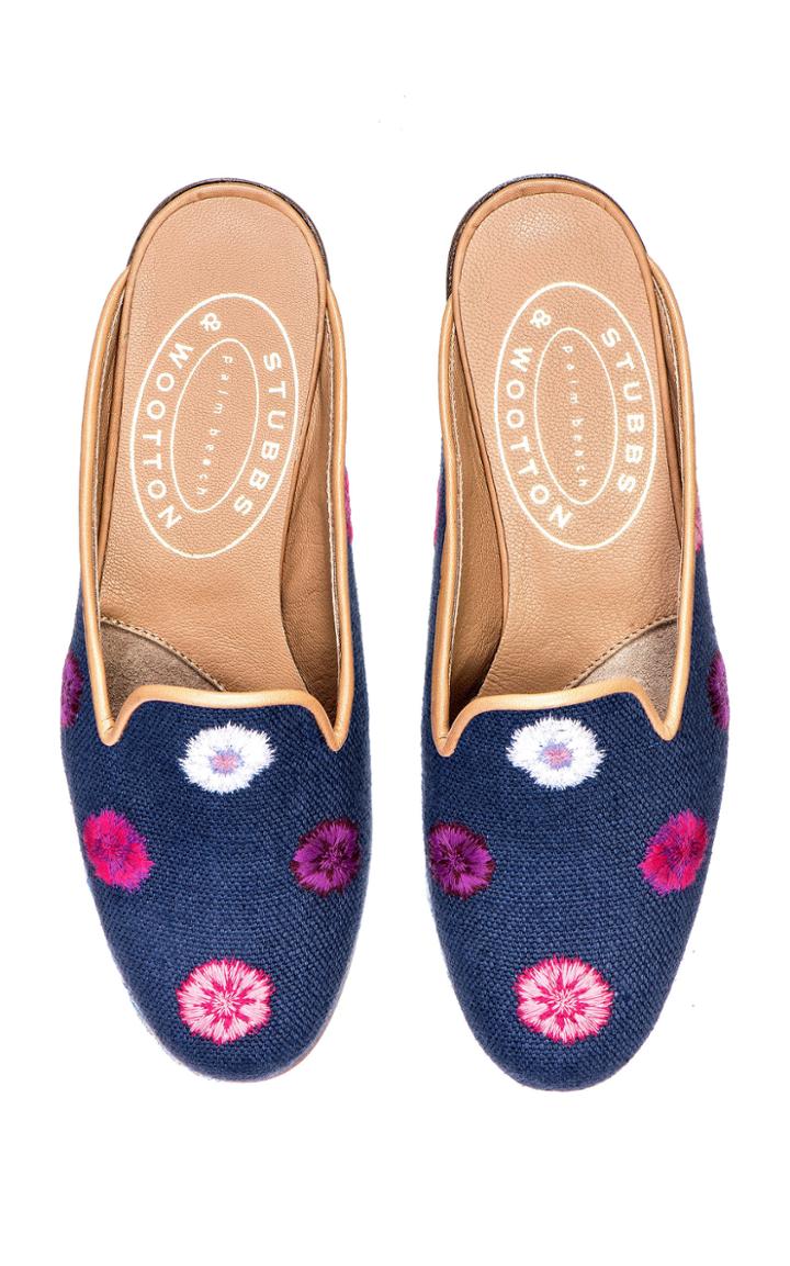 Stubbs & Wootton Cornflower Indigo Mule