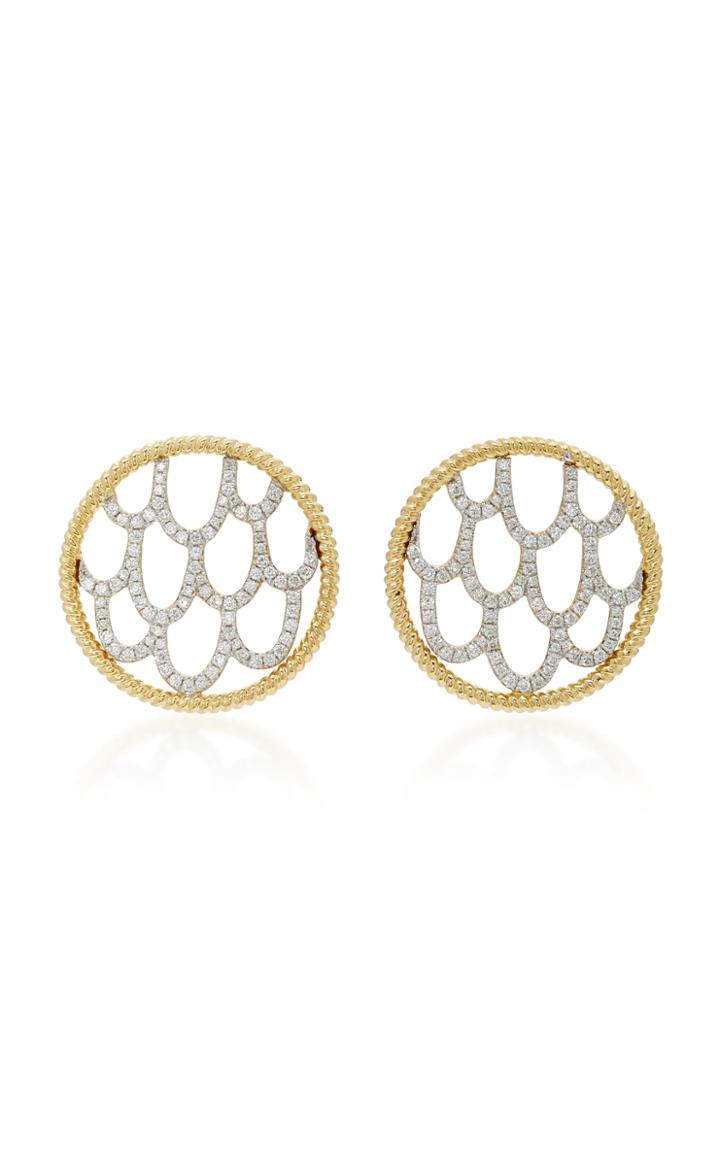 Yvonne Leon 18k Gold Diamond Earrings