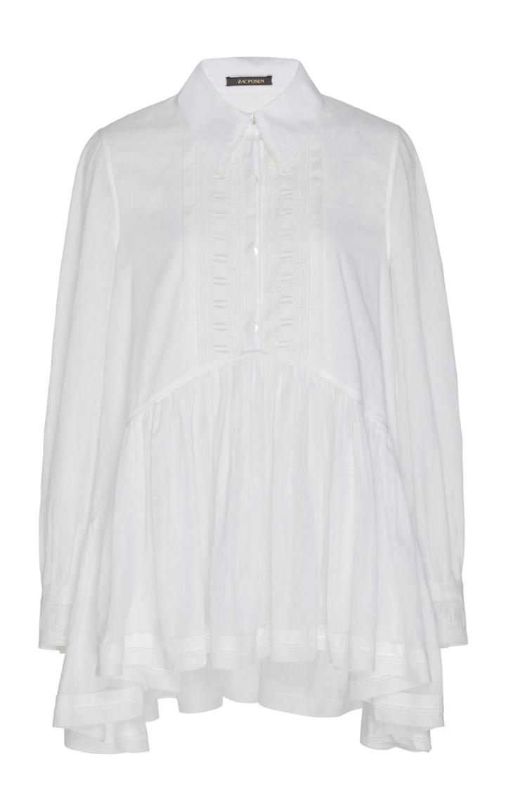 Moda Operandi Zac Posen Peplum Cotton Top Size: 0