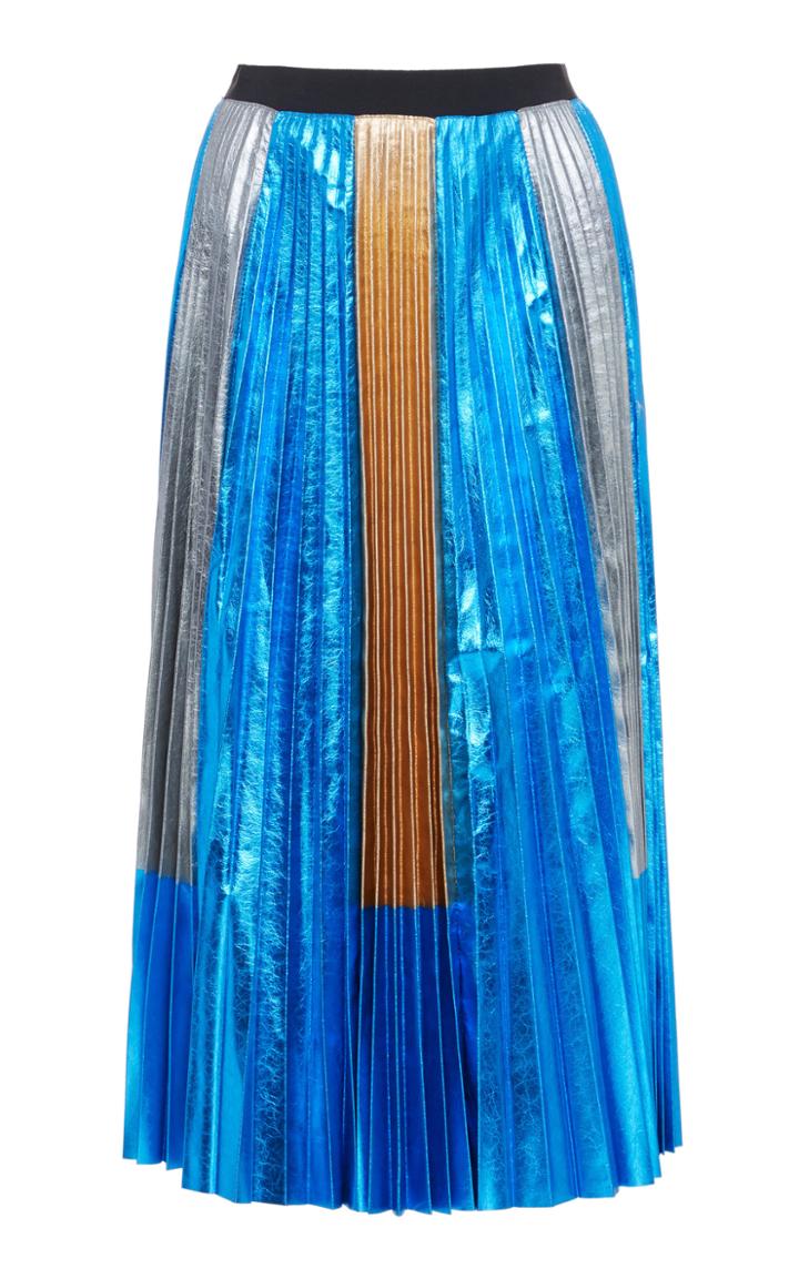 Red Valentino Glossy Pleated Skirt