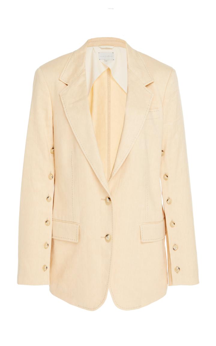 Arj Nora Open Sleeve Linen-blend Blazer