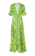 Alexis Zuella Printed Crepe De Chine Maxi Dress