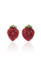 Deepa Gurnani Strawberry Clip Earrings